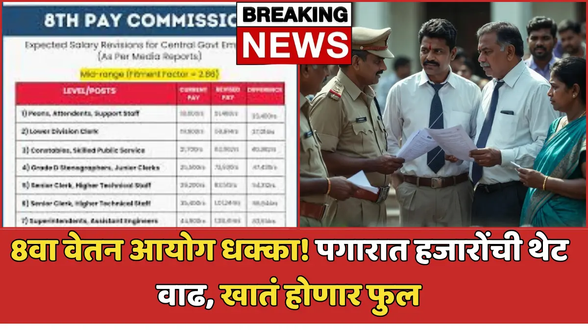 आठव्या वेतन आयोगात किती वाढणार पगार? जाणून घ्या काय आहे तुमच्या खात्यात येणार!